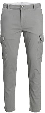 Jack & Jones Jpstmarco Jjjoe Cargo Pantalon Gris 27W x 32L Homme, Gris, 27W x 32L