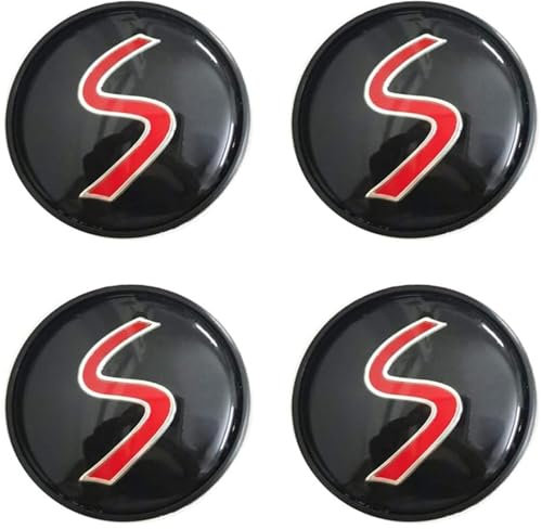 Aiyraa 4 tapas centrales de cubo de rueda para accesorios Mini Cooper S, cubierta de cubo de 54 mm para Mini S, JCW, R53 R56 F56 F60, decoración de coche, estilo y fundas de cubo de rueda con logotipo