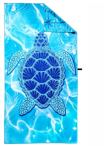 Serviette De Plage Microfibre,Serviette Microfibre 90x180cm, Drap De Plage, Serviettes de Plage Léger et Séchage Rapide, Serviettes Convient pour la Sport, Voyages, Sauna, Piscine
