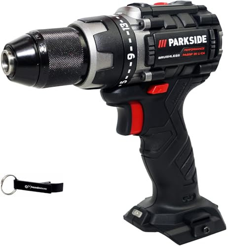 HEADNMORE® Bundle Parkside Performance - Taladro atornillador inalámbrico (20 V, sin batería, incluye llavero)