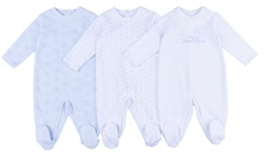 Prénatal, Set 3 Tutine in Morbida Ciniglia con comoda Apertura, Adatte alla Stagione Invernale, Neonato/Neonata