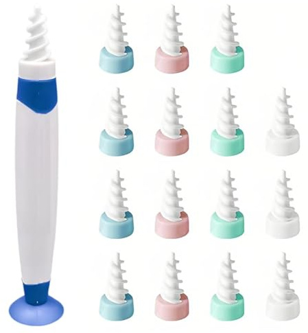 Pulitore Orecchie Cerume, Pulisci Orecchie, Rimozione del Cerume, Ear Cleaner, Pulizia Orecchi 360 Gradi Spirale, Adatto per Adulti e Bambini