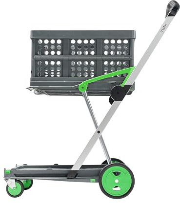 CLAX® Chariot à Main | Chariot de Transport | boîte Pliante Incluse | Vert