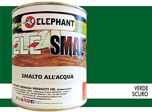 Smalto vernice all'acqua ELE SMAL 750ml - Legno (Verde scuro)