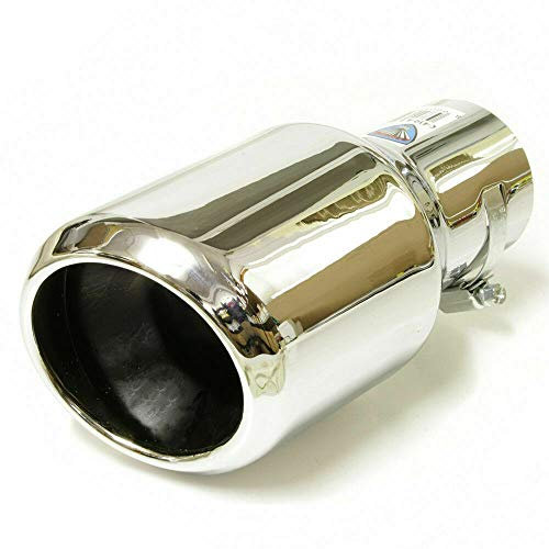 Universale 410A Terminale di scarico per auto Terminale Silenziatore sportivo Acciaio inossidabile Cromo