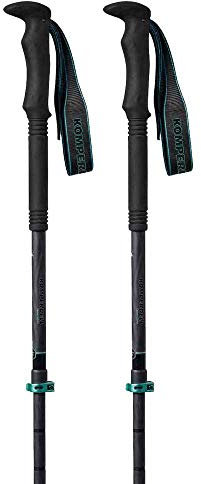 Komperdell Carbon C3 Pro Compact Wanderstöcke, schwarz-Mint, 90-120