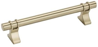 Amerock | Cabinet Pull | Golden Champagne | 5-1/16 inch (128 mm) Center to Center | Davenport | 1 Pack | Drawer Pull | Drawer Handle | Cabinet Hardware