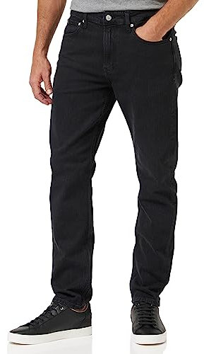 Calvin Klein Herren Jeans Hose Slim Tapered Fit, Schwarz (Denim Black), 34W/34L