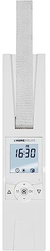 HOMEPILOT avvolgitore elettrico RolloTron premium power per tapparelle fino 60 kg (circa 10 m²), per cinghia da 23 mm, Programma giornaliero/settimanale/astro, funzione casuale, Made in Germany