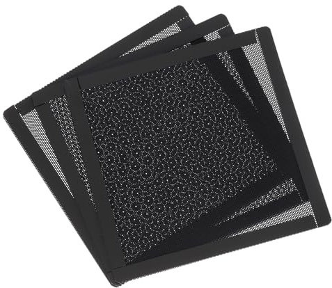 sourcing map 3er-Set PC-Staubfilter, 150x150mm Magnetischer Rahmen PVC Computer Gehäuse Lüfterstaubschutzgitter Staubschutznetz für Computergehäuse Lautsprecher, Schwarz