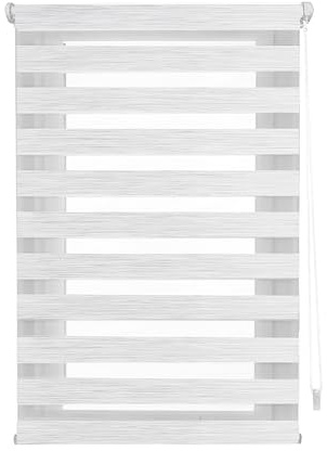 Blindecor Indus Luxury Sin Herramientas | Estor Perla 42 x 180 cm Noche y Día Sin Taladrar | Tamaño de la Tela 39 x 175 cm | Estor Ventana abatible