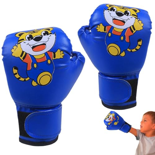 Guantes de boxeo juveniles para niños, de piel sintética, con dibujos animados, guantes de boxeo de entrenamiento para saco de boxeo, kickboxing, Thai, MMA para niñas de 3 a 12 años