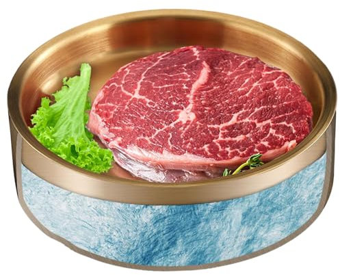 Bol de service réfrigéré - Acier inoxydable durable, maintien longue durée au frais | Bol de service à salade, idéal pour plats froids, buffets, pique-niques, barbecues, fêtes et essentiels de diverti