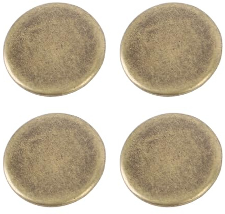 50 set byxknapp och skruv brons metall 17 mm justerbara knappar 2 x 6,5 mm korsade järnskruvar för kläder