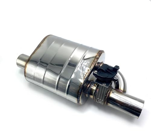 ZSGHJA Tubo di Scarico Auto Scarico Controllo Valvola Elettrica Tubo Scarico Silenziatore Valvola Marmitta Acciaio Inossidabile 51/63/76mm Tubo Scarico Coda(63MM Left)