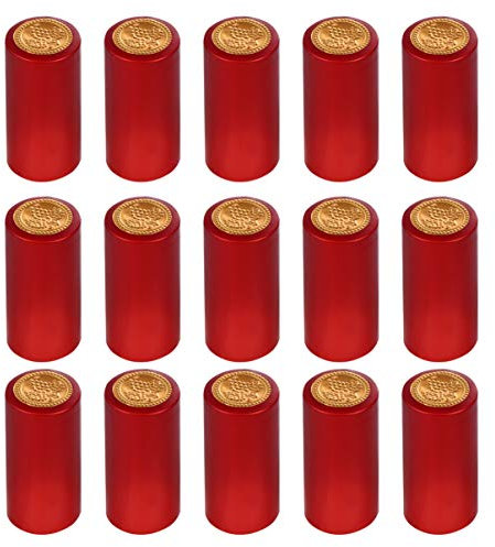 TOYANDONA Lot de 100 capsules thermorétractables en PVC pour bouteille de vin - Outil de brassage de bière pour la maison - Rouge