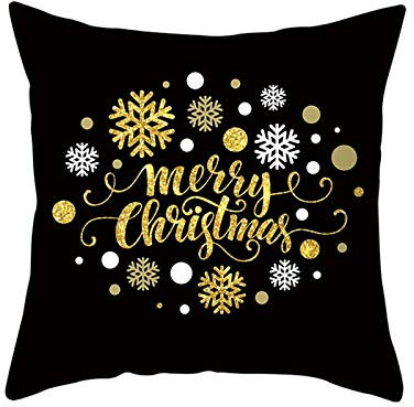 Kissenbezug 45X45 Retro, Weihnachten Weicher Deko Kissenbezug Schneeflocke Polyester Kissenbezüge für Sofa