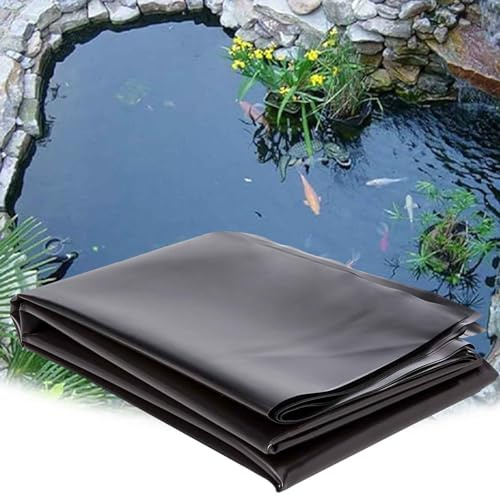 Rivestimento preformato per laghetto in HDPE nero, spessore 5 mm, facile da tagliare, dimensioni: 50 x 7 m, 7 x 8 m, 8 x 10 m, 10 x 12 m, ideale per laghetti all'aperto, stagni koi, fontane e cascate