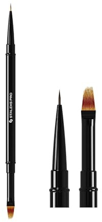 STALEKS PRO av Natury Nails Tvåsidigt/spetsigt pensel. 7 mm eyeliner-pensel och 11 mm gradientpensel. Gel-gel-naglar. Expert (NBE 01/07)