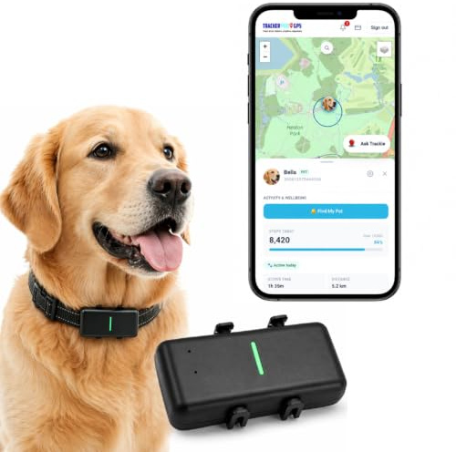 GPS Dog Tracker Real-Time IP68 Waterproof Fits Collar Or Harness Only 45g