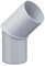 INEFA Regenrohrbogen 45 Grad für Fallrohr, PVC DN75 / 75mm Grau Verbindungsstück Dachrinnenzubehör, einfache Steckmontage, Made in Germany