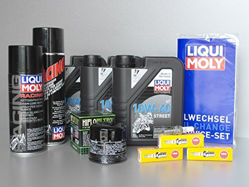 MotorFunSports Wartungs - Set Triumph Street Triple 675, mit Oelfilter, Zündkerze, Kettenfett