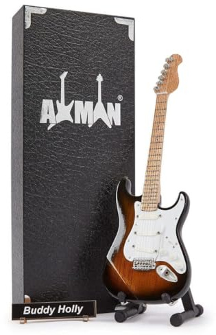 Axman Buddy Holly: Fender Stratocaster - gitarr miniatyrkopia (UK säljare)