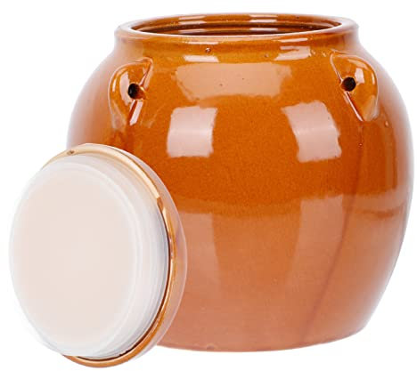 YARNOW 1pièce Bocal Céramique Hermétique Pour Aliments Conteneur De Rangement De Cuisine Pour Fruits Secs Et Miel Décoration Pratique Pour Maison Capacité Moyenne