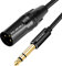SHULIANCABLE XLR auf Klinke 6,35 mm, 3-pol XLR Kabel Verbindungskabel Patchkabel Stecker auf Stecker für Mixer, Mikrofone, DJ, Heimkinogeräte, Bühne (Male, 2M)