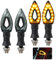 4 PCS Indicatori di Direzione Frecce Moto, Segnale Luce Impermeabile Moto 12V Universali Frecce direzione ambra 12 LED Indicatori di direzione ambra Retrò Trasformare Segnale Luce per Scooter Quad