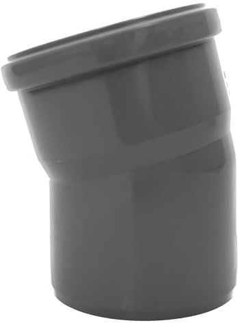 HT Bogen DN 110/15° Grau PP Kunststoff | mit Dichtung | Gummidichtung | Abwasser Installation | Kanalrohrsystem | komplettes HT-System