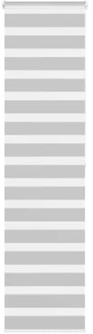 vidaXL Zebrarollo Hellgrau 60x200 cm Stoffbreite 55,9 cm Polyester, Zebra-Rollo, Doppelrollo, Zebra-Jalousie für Fenster, Doppelrollo, Zebra-Rollo