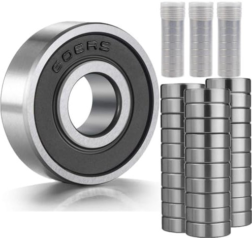 JClorix 608RS Kugellager Set, 30 Stück Gummidichtung Lager ABEC-9, 8x22x7 mm Wasserdicht für Skateboard, Inliner, E-Scooter, Hochgeschwindigkeits-Lager mit Reibungsreduktion (608RS)