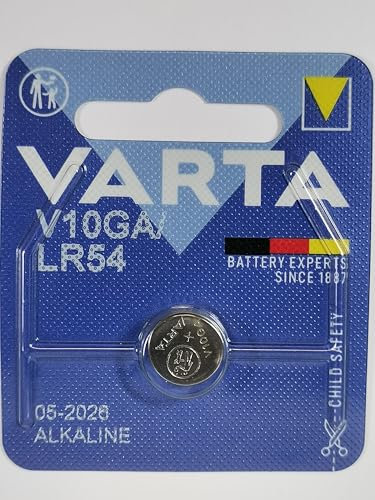 LR 54 / AG 10 / V 10 GA (4274) Varta 1BL; Knopfzelle Alkali Mangan - 1Stk. Blister; AG10, LR54, LR1130, 189, RW89,V10GA