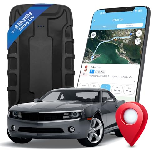 GPSnVision GPS Tracker for Vehicles with Built-in 6 Month Battery - Real Time GPS Tracker & Speed Alerts - Hidden Magnetic GPS Tracker for Cars, Fleets, Trailers - Subscription Required (USA Support)
