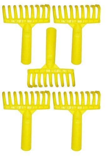 Rastrello a 9 denti in plastica, larghezza 22,9 cm, set di 5 rastrello