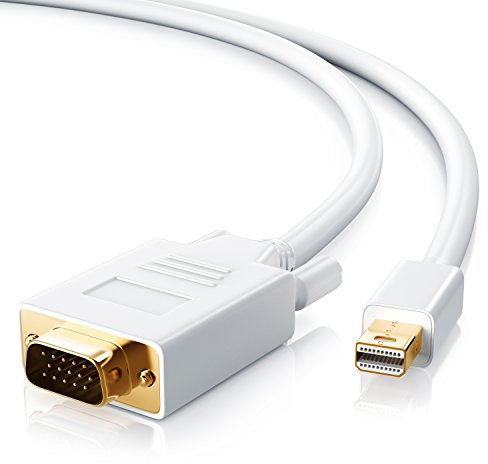CSL - Mini DisplayPort miniDP auf VGA Kabel 5m - Full HD 1080p - Kompatibel mit Thunderbolt 1- und Thunderbolt 2-Ports - kompatibel mit Apple Lenovo Surface