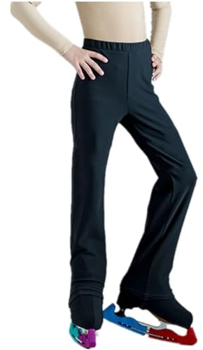 LIUHUO Pantalones de Patinaje artístico Negro Liso para Hombre