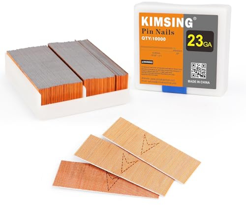 23 Chiodi a spillo micro calibro 10.000 PCS/scatola, chiodi senza testa da 3/4 di pollice (20 mm) per chiodatrice pneumatica e spillatrice pneumatica per mobili (P620)