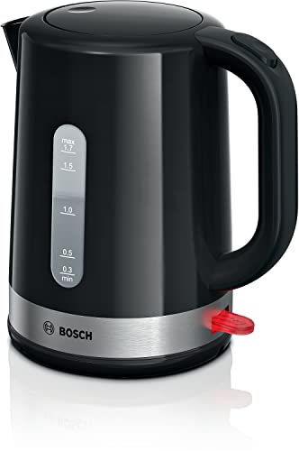 Bosch TWK6A513 bouilloire 1,7 L 2200 W Noir, Acier inoxydable