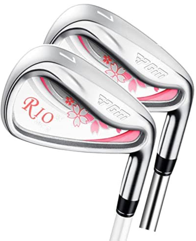 Ladies Golf Irons Womens Right Handed Golf Clubs Rio SUS431 Steel 7 Irons, CNC Face Golf Club Iron (Carbon rod)