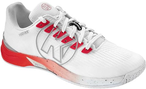 Kempa Damen Attack Pro 2.0 Women Handballschuhe, Sportschuhe, Turnschuhe, weiß/rot, 36 EU