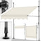 tillvex Store Banne Manuel rétractable avec manivelle pour Le Balcon | Marquise de terrasse sans percement | Marquise Soleil de Balcon auvent téléscopique (Sable, 300cm)