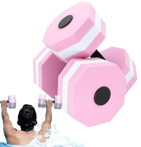 scyca Water Aerobic Weights Pool Weights 1 Pair Aqua Training Dumbbells EVA Foam Water Weight Hand Bar for Pool Fitness Water Aerobics Weight Loss