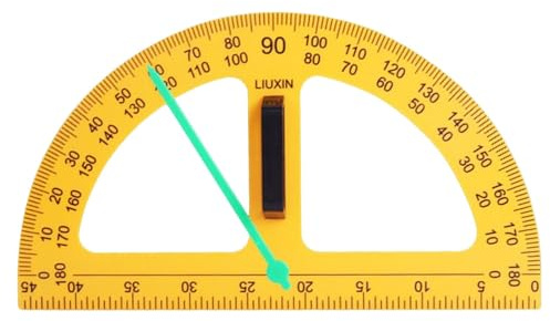 Large Protractor for Teachers, Giant Teaching Protractor, 50cm 180 Degree Protractor, Protractor Math Measuring Tool, Big Digital Design Math Teaching Compass Protractor, Teaching Protractor Tools