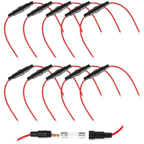 5 X 20 mm AGC Porte Fusible, Inline Fuse, Support Fusible, Verre (Pack De 10)