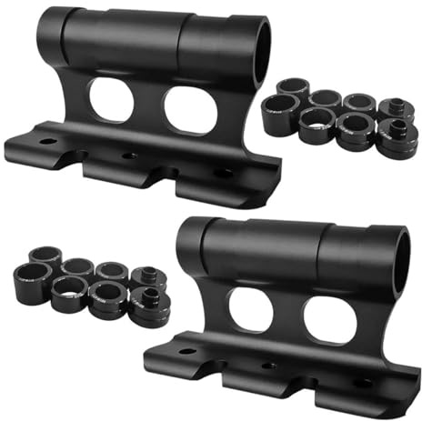 Nicear Support De Fourche De VéLo (Lot De 2) - Adaptateur D'Axe Traversant à DéGagement Rapide En Aluminium Pour Barres De Toit Camions Et Camping-Cars (8 Pour Axes M5/M12/M15) 110 Mm