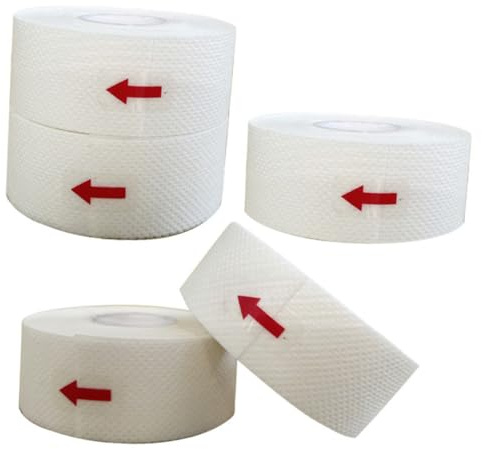 SAFIGLE Casquette Anti Transpiration 5 Rouleaux de Patch Autocollant Absorbant en Tissu Non Tissé Blanc, Découpable pour Chapeau et Poignets