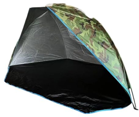 Tienda de campaña de , toldo de playa plegable transpirable con soporte y clavos, defensa UV, 220 x 120 x 120 cm, tienda de campaña de viaje ligera con bolsa de almacenamiento para lago, jardín