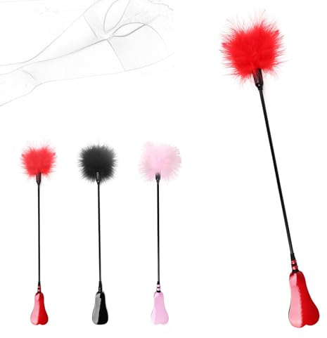 CYGzeon Fouet Fouets SM Bondage BDSM Cuir Flogger Fessée À La Main Slapper Paddle Sexe Avec Plume Chatouilleur Plumes, Polyvalent for Le Jeu Et La Séduction Jouet Érotique Couples